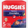Підгузки-трусики Huggies Pants Overnights дитячі, нічні, розмір 5, 12-17 кг, 24 шт