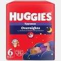 Подгузники-трусики Huggies Pants Overnights детские, ночные, размер 6, 15-22 кг, 22 шт