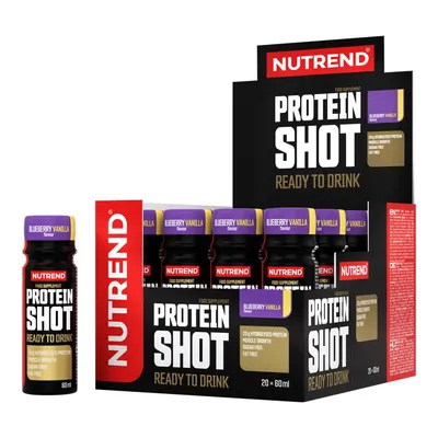 Протеїн комплексний Nutrend Protein Shot чорниця-ваніль, 20 штук по 60 мл