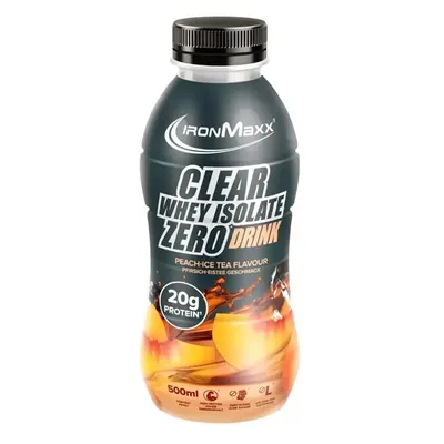 Протеїн сироватковий ізолят IronMaxx Clear Whey Isolate Zero Drink персиковий холодний чай, 500 мл