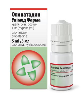 Олопатадин Унимед Фарма капли глаз., р-р 1 мг/мл по 5 мл во флак.-кап.