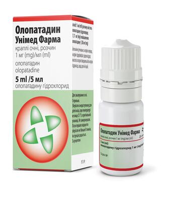 Олопатадин Унимед Фарма капли глаз., р-р 1 мг/мл по 5 мл во флак.-кап.