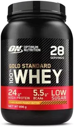 Протеїн сироватковий змішаний Optimum Nutrition Gold Standard 100% Whey, шоколад-арахісове масло, 896 г