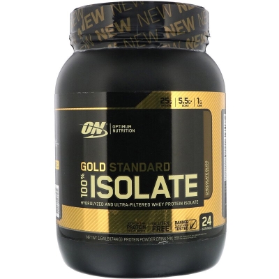 Протеин Optimum Nutrition Gold Standard 100% Isolate chocolate, 736 г