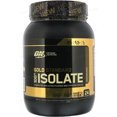 Протеїн сироватковий ізолят Optimum Nutrition Gold Standard 100% Isolate, шоколад, 736 г