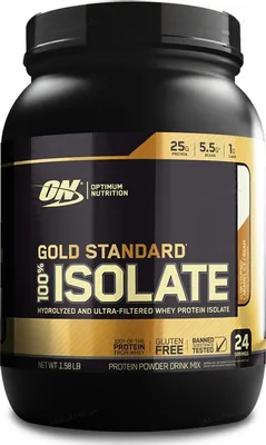 Протеїн сироватковий ізолят Optimum Nutrition Gold Standard 100% Isolate, карамель, 736 г