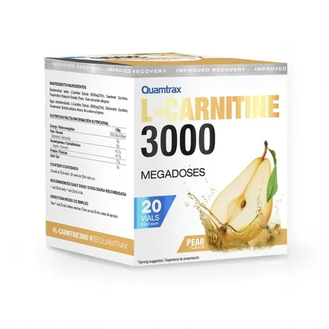 Жироспалювач Quamtrax L-Carnitine 3000 Груша, 20 флаконів