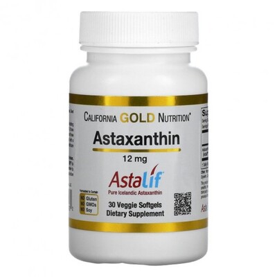 Астаксантин California Gold Nutrition Astaxanthin 12 мг веганские капсулы №30