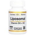 Вітамін Д3 та К2 ліпосомальний California Gold Nutrition Liposomal Vitamin D3 + K2 вег. капсули №60