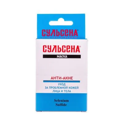 Маска для обличчя і тіла Сульсена Анти-акне для проблемної шкіри, 5 саше по 10 мл