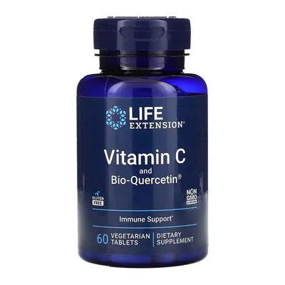 Вітамін С + біо-кверцетин Life Extension Vitamin C and Bio-Quercetin, 60 вегетаріанських таблеток