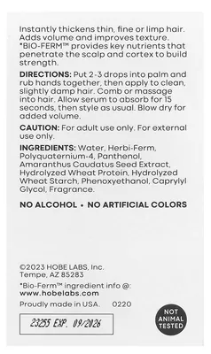 Сироватка для волосся Hobe Labs Hair Thickening Serum для густини, 59 мл
