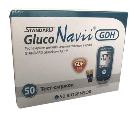 Тест-полоски STANDARD GlucoNavii GDH для глюкометра, 50 штук (2х25)
