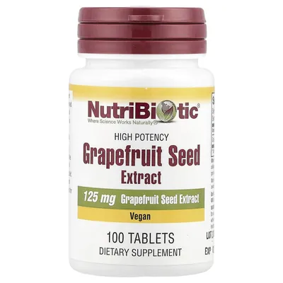 Грейпфрута насіння екстракт NutriBiotic Grapefruit Seed Extract 125 мг, 100 таблеток