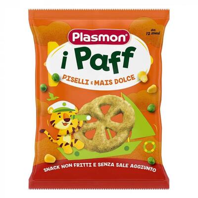 Снеки Plasmon Baby Puffs из гороха и кукурузы, 15 г