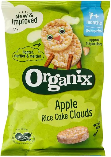 Хлібці Organix дитячі яблуко, 40 г