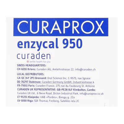Зубна паста Curaprox Enzycal 950 ферментна, 75 мл