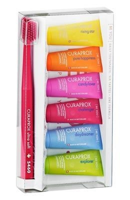 Набор Curaprox BE YOU 6 мини-паст по 10 мл + зубная щетка