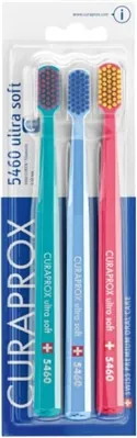 Набір зубних щіток Curaprox CS 5460 Ultra Soft ультра-м'які d 0,10 мм, 3 штуки