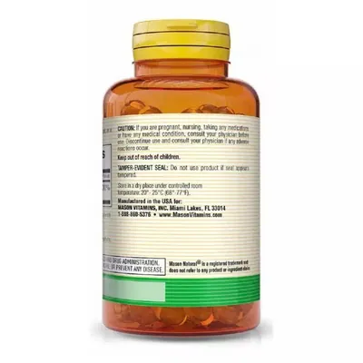 Вітамін Е 90 мг Mason Natural Vitamin E 200IU, 100 гелевих капсул