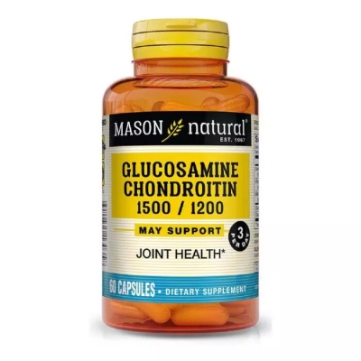 Глюкозамин и Хондроитин 1500/1200 Mason Natural Glucosamine Chondroitin, 60 капсул