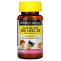 Олія печінки тріски з вітаміном D для дітей Mason Natural Cod Liver Oil with Vitamin D, смак апельсина, 100 жувальних таблеток