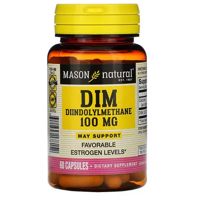 Диіндолілметан 100 мг Mason Natural DIM Diindolylmethane, 60 капсул