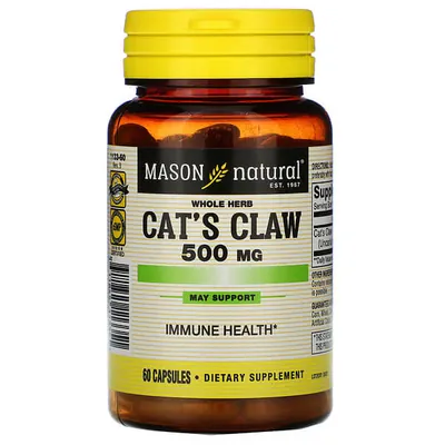 Котячий кіготь 500 мг Mason Natural Cat's Claw, 60 капсул