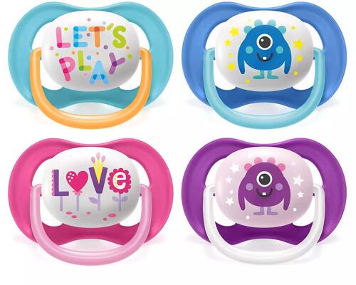 Пустышка силиконовая Philips Avent Ultra Air SCF080/10 ортодонтическая, 6-18 месяцев, 2 шт