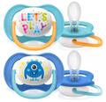 Пустышка силиконовая Philips Avent Ultra Air SCF080/10 ортодонтическая, 6-18 месяцев, 2 шт
