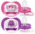 Пустушка силіконова Philips Avent Ultra Air SCF080/10 ортодонтична, 6-18 місяців, 2 шт