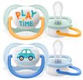 Пустышка силиконовая Philips Avent Ultra Air SCF080/09 ортодонтическая, 0-6 месяцев, 2 шт