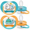 Пустушка силіконова Philips Avent Ultra Air Animal SCF080/12 ортодонтична, 6-18 місяців, 2 шт