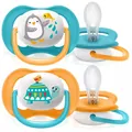 Пустушка силіконова Philips Avent Ultra Air Animal SCF080/12 ортодонтична, 6-18 місяців, 2 шт