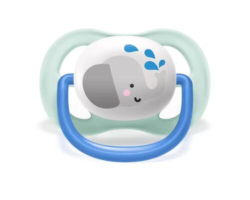 Пустушка силіконова Philips Avent Ultra Air Animal SCF080/11 ортодонтична, 0-6 місяців, 2 шт