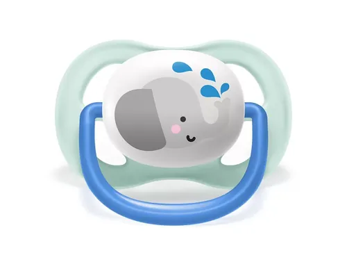 Пустушка силіконова Philips Avent Ultra Air Animal SCF080/11 ортодонтична, 0-6 місяців, 2 шт