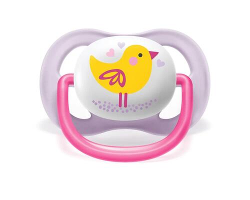 Пустушка силіконова Philips Avent Ultra Air Animal SCF080/11 ортодонтична, 0-6 місяців, 2 шт