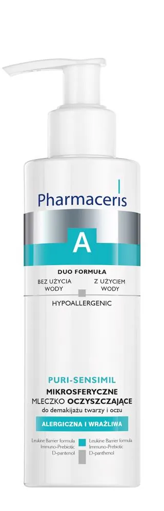 Молочко для обличчя Pharmaceris A очищуюче для зняття макіяжу з обличчя та очей, 190 мл