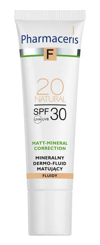 Флюїд для обличчя Pharmaceris F SPF30 мінеральний матуючий тон 20 Natural натуральний, 30 мл