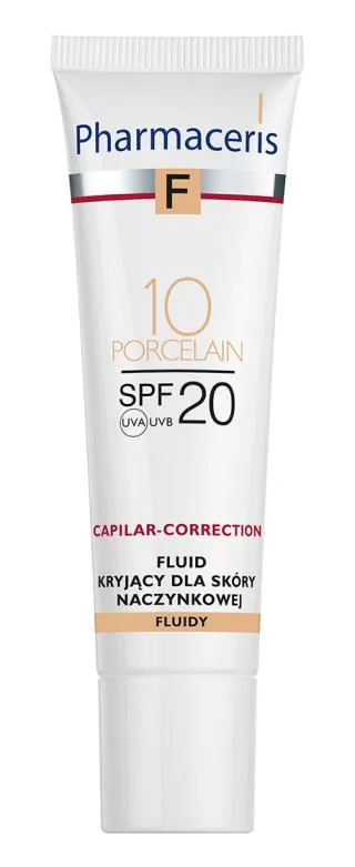 Флюїд для обличчя Pharmaceris F SPF20 коригуючий для куперозної шкіри тон 10, 30 мл