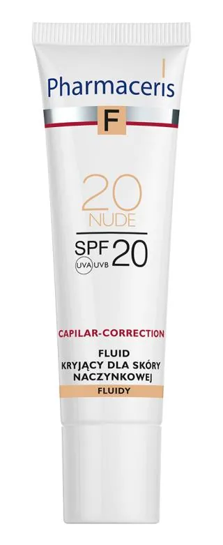 Флюїд для обличчя Pharmaceris F SPF20 коригуючий для куперозної шкіри тон 20, 30 мл