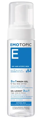 Пінний шампунь Pharmaceris Е Emotopic фізіологічний зволожуючий для обличчя, тіла та волосся, 200 мл