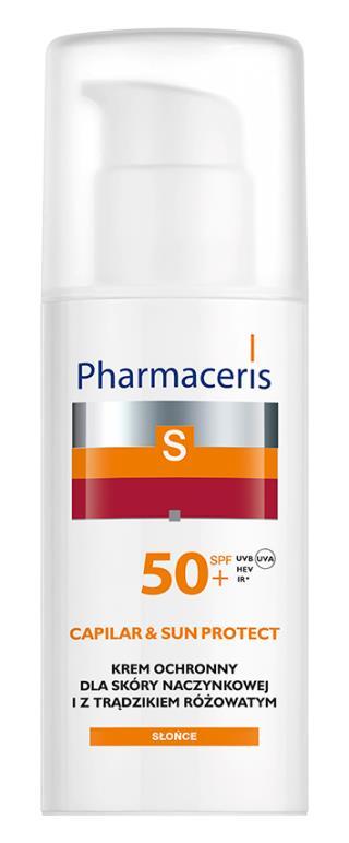 Крем для обличчя Pharmaceris S SPF50+ сонцезахисний для шкіри з куперозом і розацеа, 50 мл