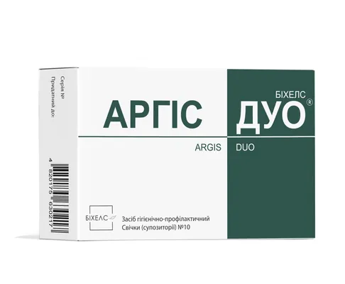 Аргіс Дуо супозиторії по 1,4 г №10