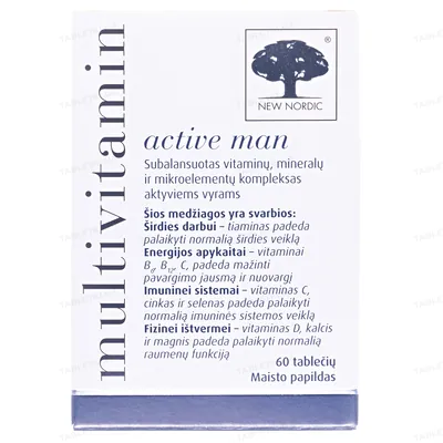 Мультивітамін актив для чоловіків Multivitamin active man таблетки №60