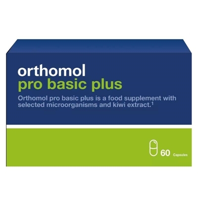 Ортомол Pro Basic Plus для оптимизации работы ЖКТ капсулы, курс 30 дней