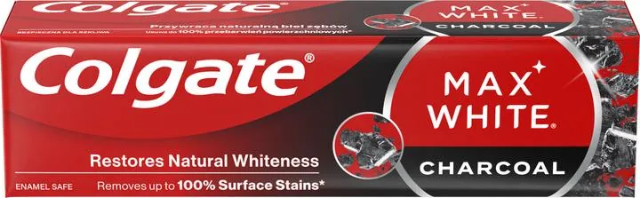 Зубна паста Colgate Max White Charcoal з деревним вугіллям, 75 мл