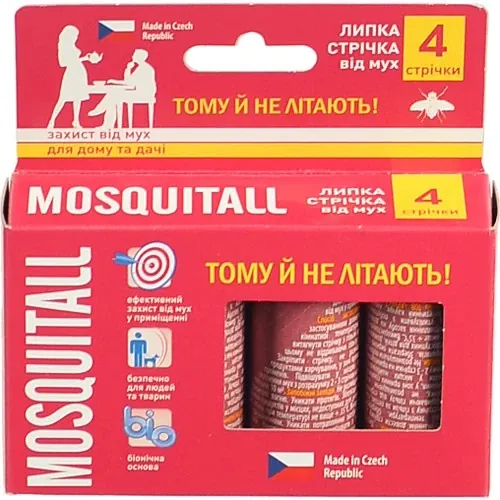 Стрічка Mosquitall липка від мух, 4 шт