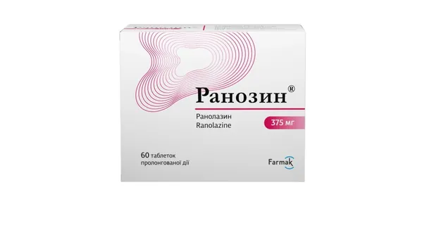 Ранозин таблетки прол./д. по 375 мг №60 (10х6)