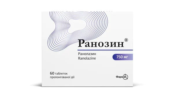 Ранозин таблетки прол./д. по 750 мг №60 (10х6)
